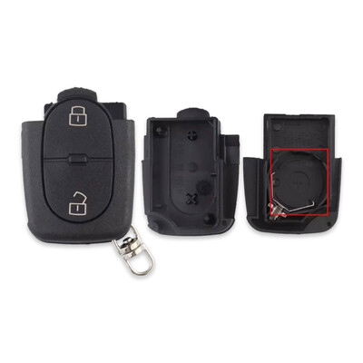 Audi 2Btn Flip Key Shell for 2032 Battery - 2