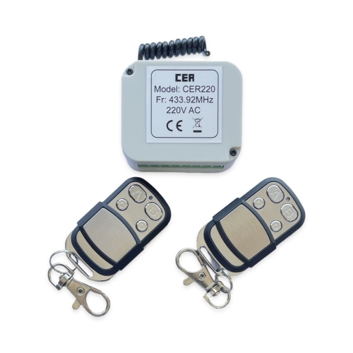 CER 220V Shutter-Panjur Receiver with 2 Remotes - 1