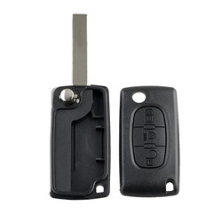 Citroen 3Btn Key Shell No Battery Holder - 2