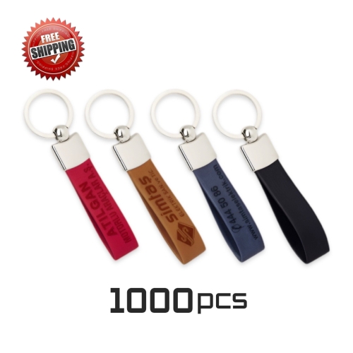 Custom Leather Keychain with Your Text 1000Pcs Free Shipping - 1