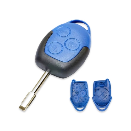 Ford Transit 3Btn Blue Key Shell with Key Head - 4