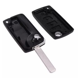 Peugeot 3Btn Flip key shell (No battery holder) - 2