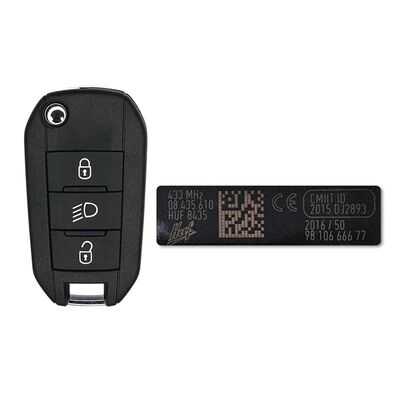 OEM Peugeot 3008 Expert Rifter Remote Key 433MHz Hitag AES - 3