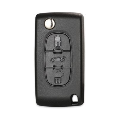 Peugeot 3Btn Flip key shell (with battery holder) - 1