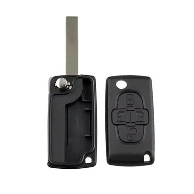 Peugeot 4Btn Flip Key Shell (No Battery Holder) - 2