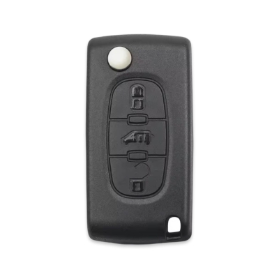 Peugeot Expert 3Btn Flip Key Shell (with battery holder) - 1