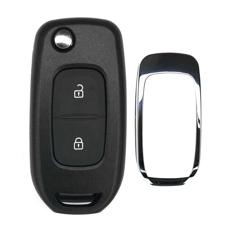 Renault 2 Buttons Flip Remote Key Hitag Aes 434mhz Remote Controls 