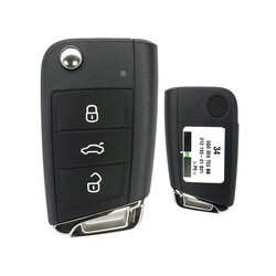 Skoda MQB Remote Flip Key 434MHz Genuine OEM - 1