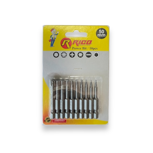 Torx Rechargeable Screwdriver Magnetic Bit Set 50mm 10-Pieces - 1