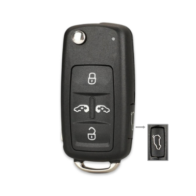 Volkswagen Caravelle Multivan 4+1 Btn UDS Key 434MHz 7N0837202 - 1